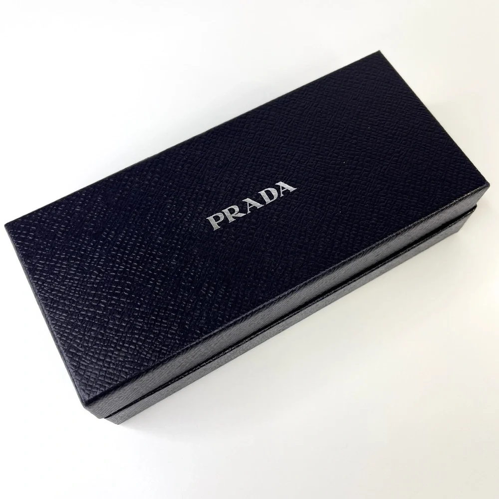 PRADA 55mm Rectangular Optical Glasses Black NEW In Case With Box